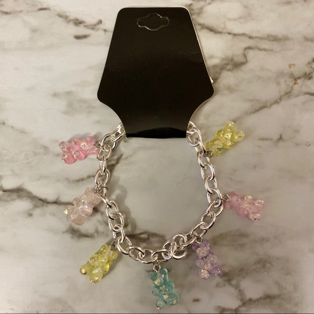 Pastel Sparkle Gummy Bear Bracelet